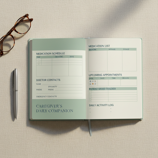 Caregiver Daily Planner & Health Tracker printable mockup